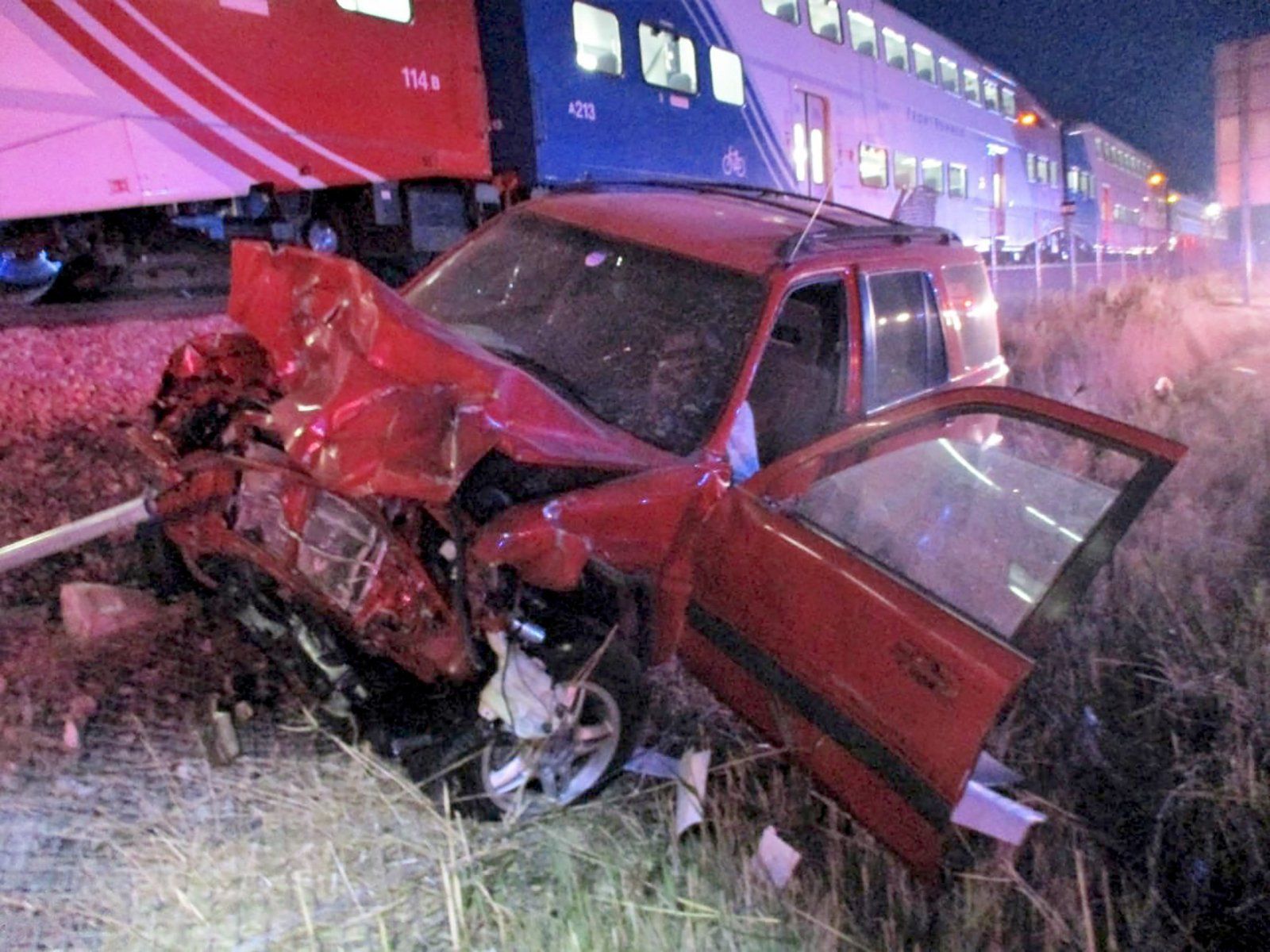 Utah Train Hits Car